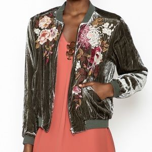 Johnny was embroidered bomber jacket